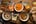 Soup product line on table