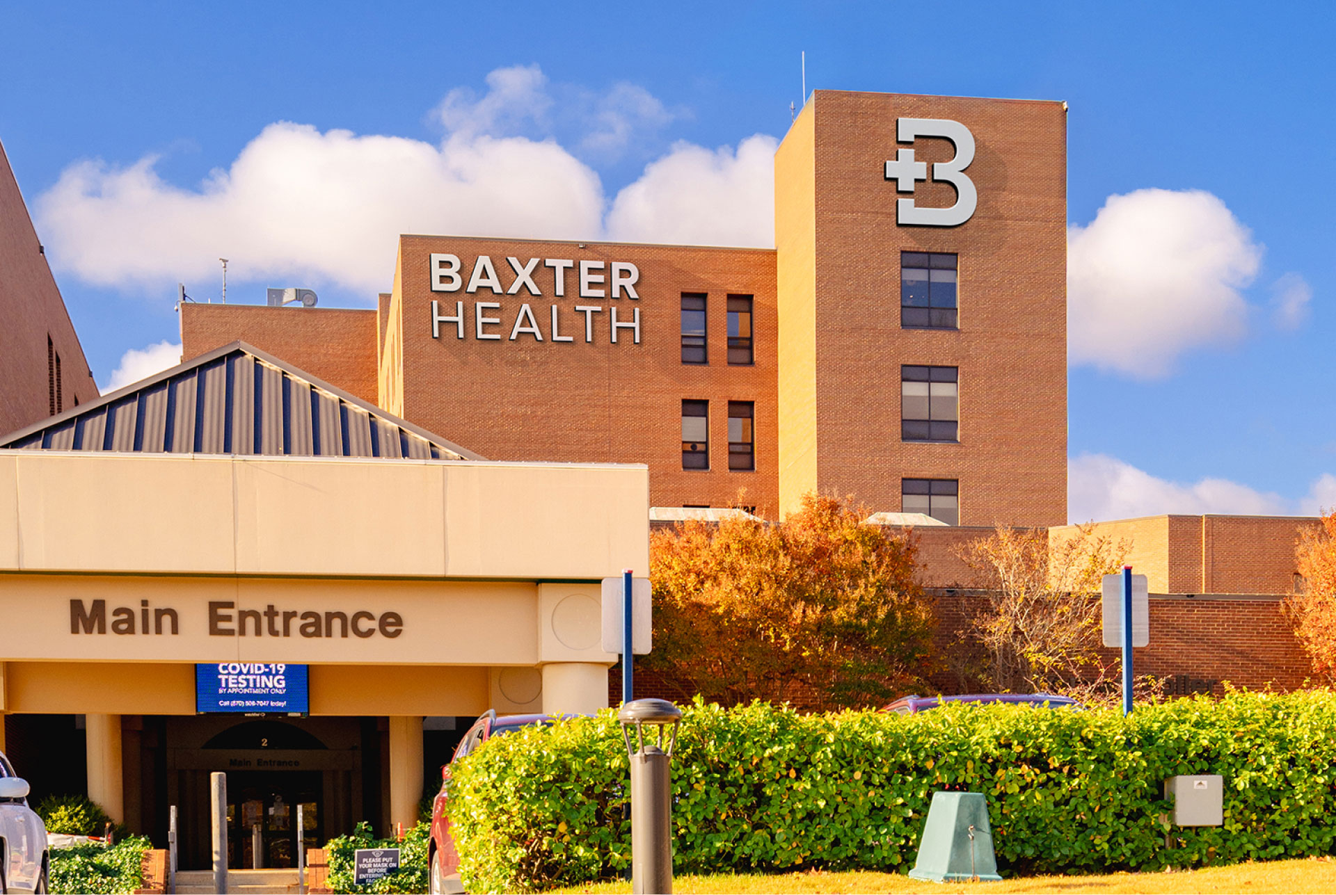 Baxter Health Building logo design