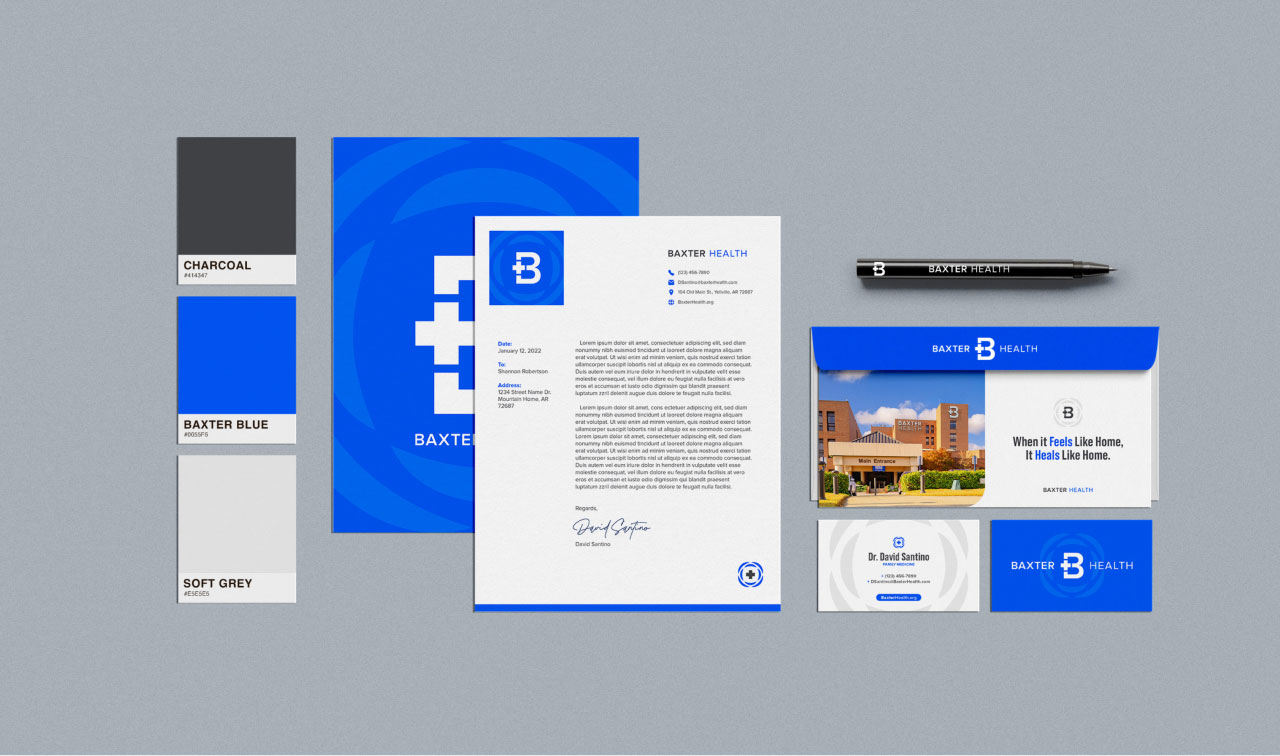 Baxter Health logo application