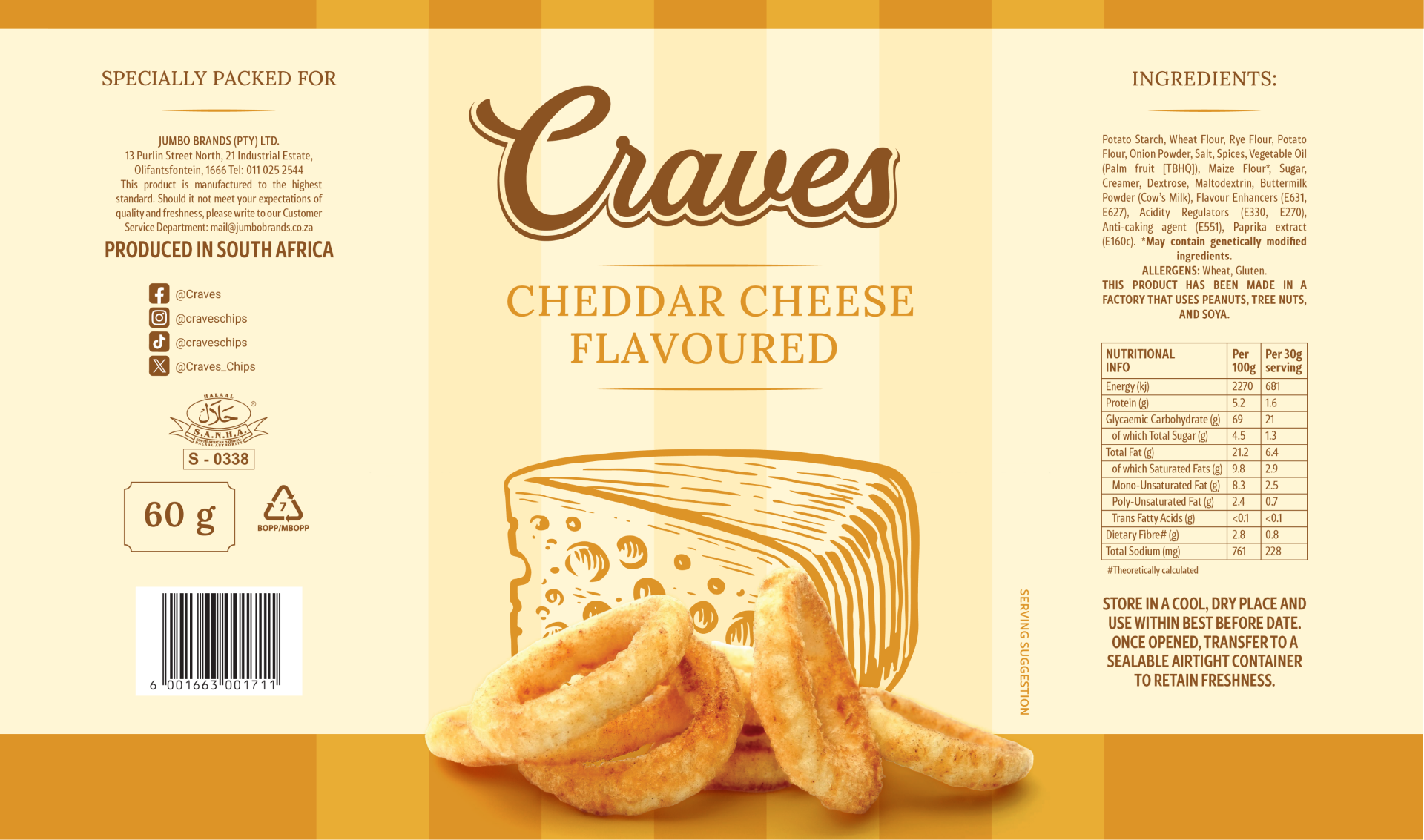 Craves Cheese packaging redesign