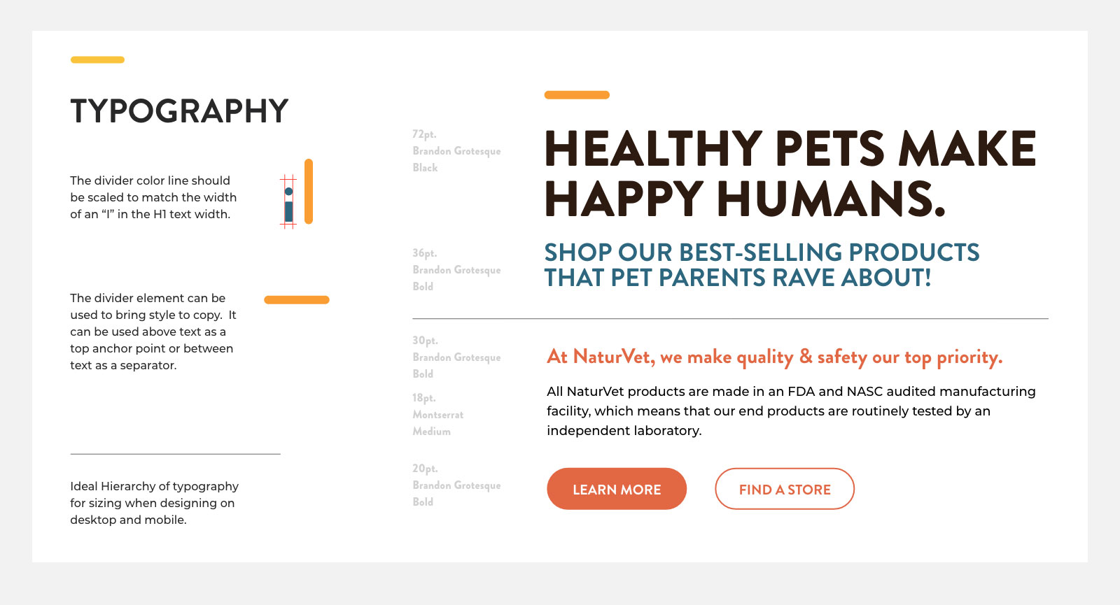 Naturvet Brand typography styles