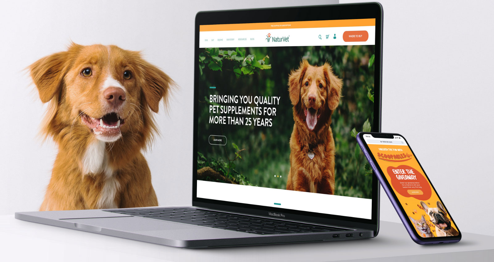 Naturvet shopify website e-commerce design
