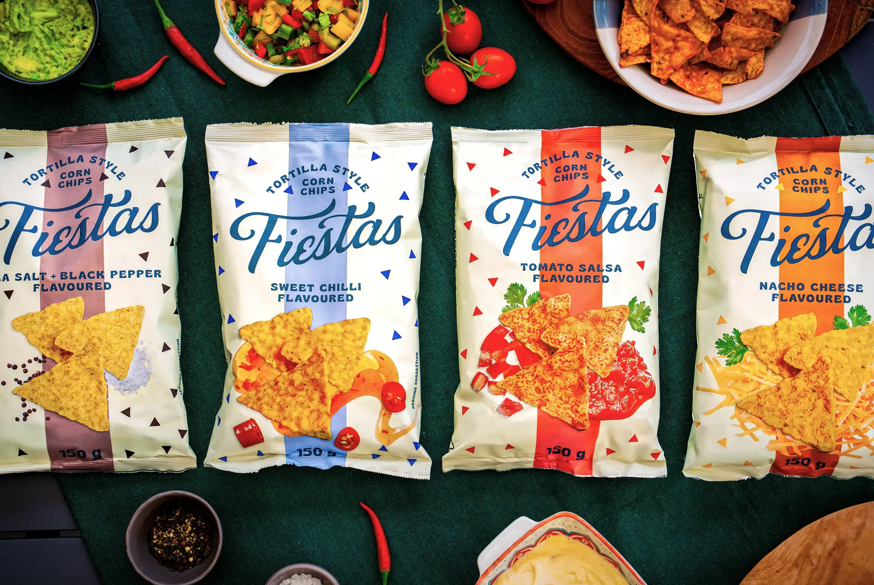 snack Packaging design Corn Chip product line