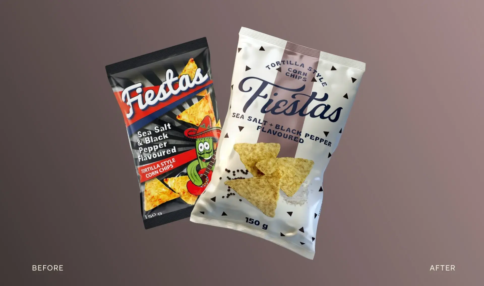 Salt & Pepper Corn Chip Packaging Design
