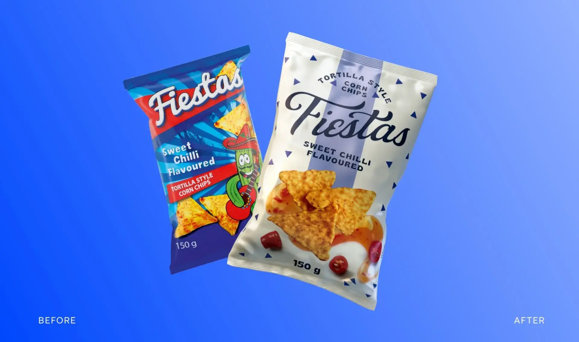 Sweet Chili Corn Chip Packaging Design